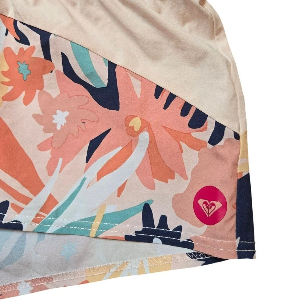 Roxy Swim Board Shorts Multicolor Pink Floral XL Tropical‎ Beach Casual Surf